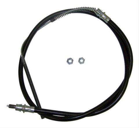 Crown Automotive Parking Brake Cables 52003181 Cable, Front, Black Plastic Jacket, 62.00 in. Cable Length, Jeep, Each