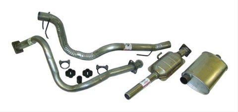 Crown Automotive Exhaust Kits 52040278K System, Manifold-back, Single, Steel, Natural, Passenger Side Exit, Jeep, 4.2L, Kit