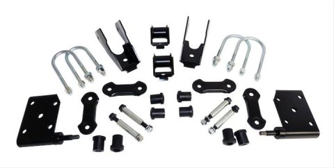 Crown Automotive Leaf Spring Mounting Kits 52040407K Plates, Steel, Black, Front, Jeep, Kit