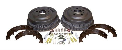 Crown Automotive Drum Brake Kits 52001151K Drums, Rear, 10.00 in. Diameter, Organic Shoes, Jeep, Kit
