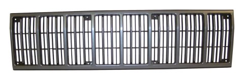 Crown Automotive Grilles for 1988-1990 CHEROKEE, COMANCHE - 55013144 Grille, ABS Plastic, Black, Argent Silver Shell, Jeep, Each