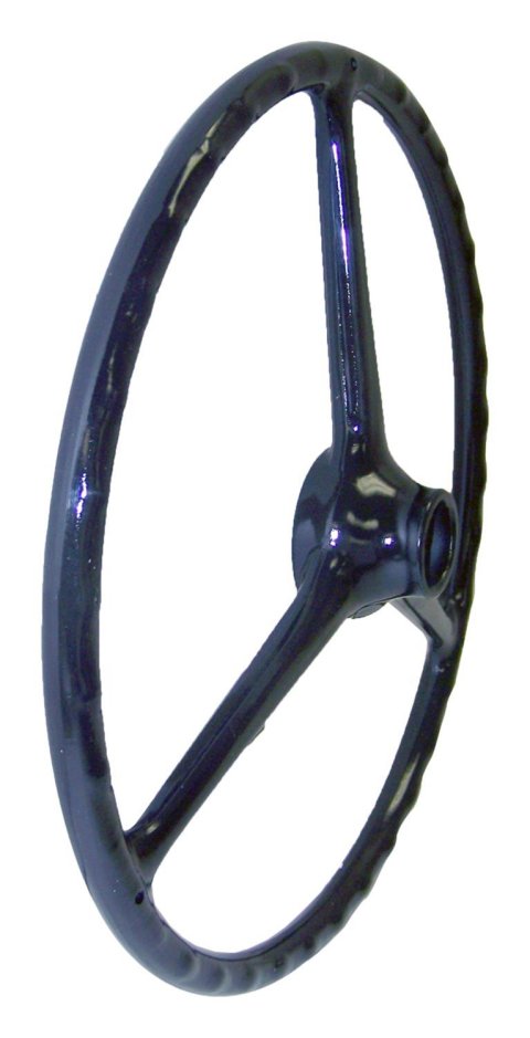 Crown Automotive Steering Wheels 914047 Wheel, 3-spoke, ABS Plastic, Black, 17.00 in. Diameter, Jeep, Willys, Each