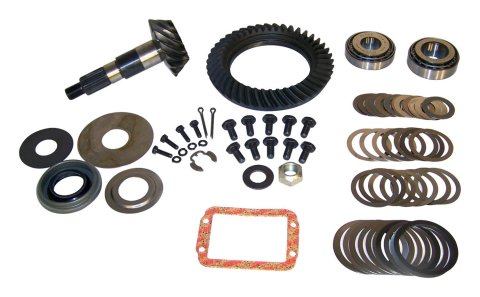 Crown Automotive Ring and Pinion Gear Installation Kit Combos 83500187 Dana 30 3.07 Gears Gears, 3.07:1 Ratio, 26-spline, Reverse Rotation, Kit, Front, 30, Jeep,
