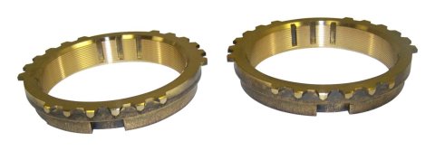 Crown Automotive Manual Transmission Synchro Blocking Rings J8127415 Rings, Brass, Natural, SR4, T5, Pair