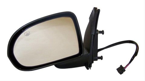 Crown Automotive Side View Mirrors 5115047AH Mirror, Replacement, Driver Side, Electric, Flat, Black Textured Housing, Jeep, Each