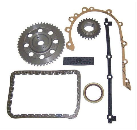 Crown Automotive Timing Chain Sets for 1994-1998 CHEROKEE, GRAND WRANGLER - 53020444K-E Chain, Single Roller, Steel Sprockets, Guide, Gaskets, Jeep, 4.0L, Kit