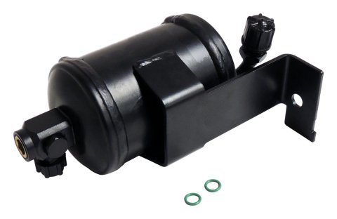 Crown Automotive Air Conditioning Driers and Accumulators for 1987-1990 CHEROKEE, COMANCHE - 4773765 Receiver Drier, Round, Vertical Mounting Style, Aluminum, Natural, Jeep, Each