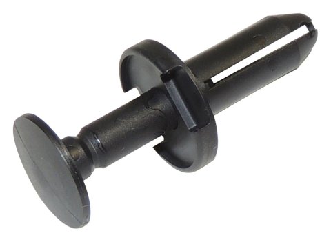Crown Automotive Push Pins 6504521 Body Fastener, Pin, Button Head Style, Plastic, Black, 8mm Thread, 0.906 in. Length, Chrysler, Dodge, Jeep, Each