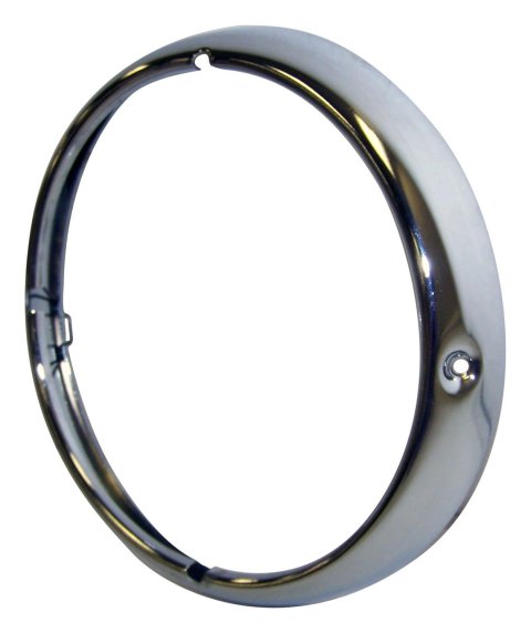 Crown Automotive Headlight Bezels J0649518 Light Bezel, Headlight, Steel, Chrome, Jeep, Each