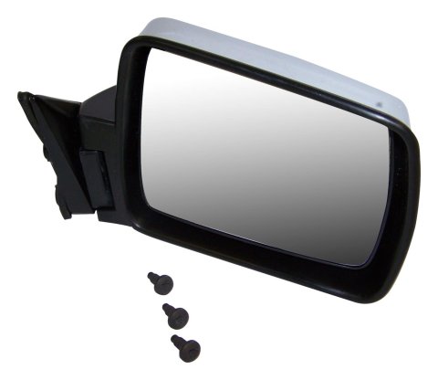 Crown Automotive Side View Mirrors for 1986-1987 COMANCHE, J10, J20 - 82200315 Mirror, Replacement, Driver Side, Manual, Flat, Black Housing, Jeep, Each
