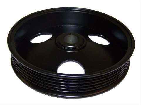 Crown Automotive Power Steering Pulleys 53010085 Pulley, Serpentine, 6-groove, Steel, Black, Jeep, Each
