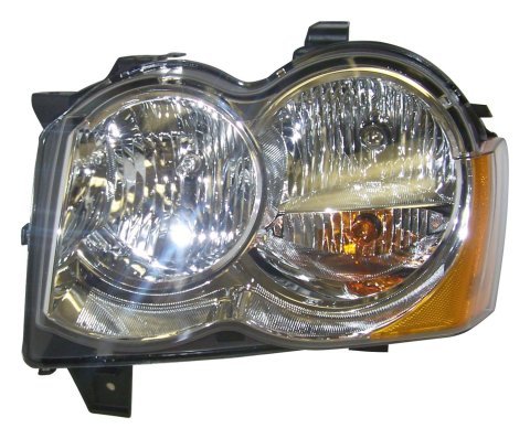 Crown Automotive Headlight Assemblies for 2008-2010 GRAND CHEROKEE - 55157483AE Assembly, Driver Side, OEM Style, Amber/Clear Lens, Jeep, Each