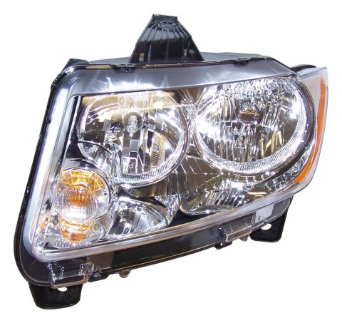 Crown Automotive Headlight Assemblies 55079379AE Assembly, Driver Side, OEM Style, Amber/Clear Lens, Jeep, Each