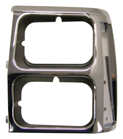 Crown Automotive Headlight Bezels 55008047 Light Bezel, Headlight, Plastic, Chrome/Black, Driver Side, Jeep, Each