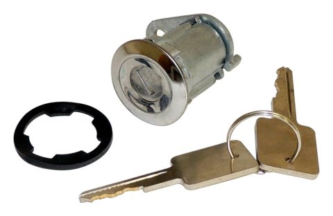 Crown Automotive Door Lock Cylinder Kits 8122874K Cylinder, Chrome, Two Keys, Jeep, Each