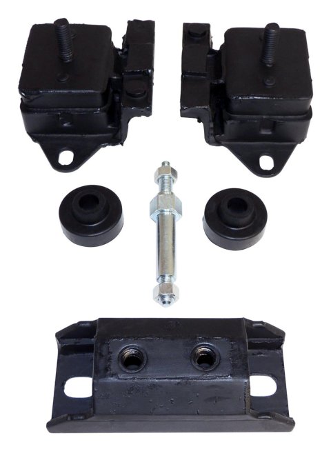 Crown Automotive Motor Mount Kits 8128488K Mounts, Transmission Mount, Complete Mount, Bolt-In, Steel, Black, Jeep, 4.2L, Kit