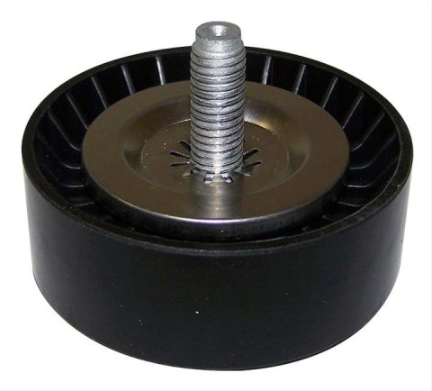 Crown Automotive Idler Pulleys 4891596AB Pulley, Lower, Serpentine, Plastic, Black, 2.750 in. Diameter, Chrysler, Dodge, Jeep, Each