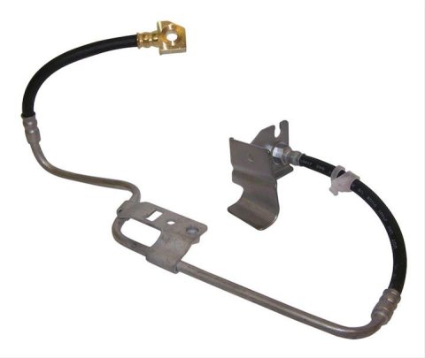 Crown Automotive Brake Hoses 4860083AE Hose, Assembled, Rubber, 16.80 in. Length, Driver Side Rear, Chrysler, Dodge, Each