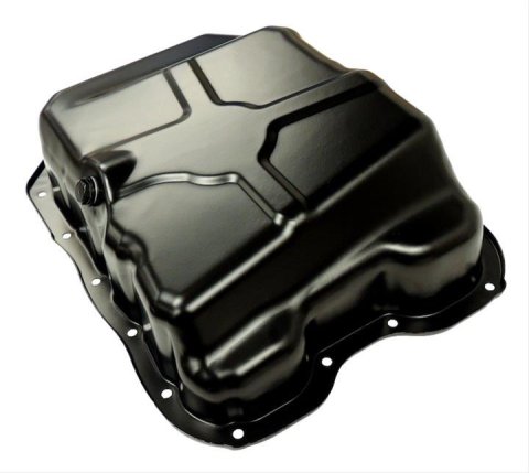 Crown Automotive Oil Pans 4884665AE Pans, Wet Sump Style, Steel, Black, Chrysler, Dodge, Jeep, Each