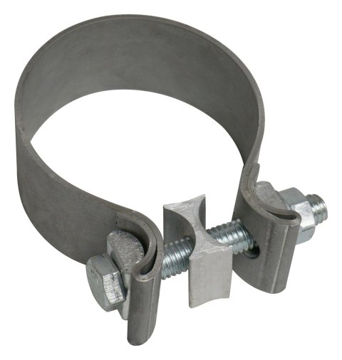 Crown Automotive Exhaust Clamps 55398182AA Clamp, Band Clamp, Steel, Natural, Chrysler, Dodge, Jeep, Each