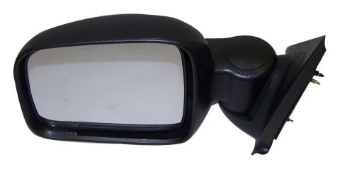 Crown Automotive Side View Mirrors 55155837AF Mirror, Replacement, Driver Side, Manual, Flat, Black Housing, Jeep, Each