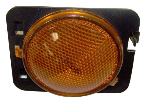 Crown Automotive Side Marker Lights 55078145AA Lamp, Amber Lens, Round, Driver Front, Jeep, Each