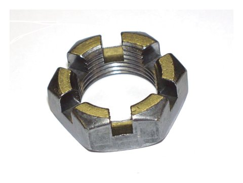 Crown Automotive Axle Nuts J0636344 Nut, Castle Nut Style, Steel, Natural, Rear, Dana 44, Jeep, Each