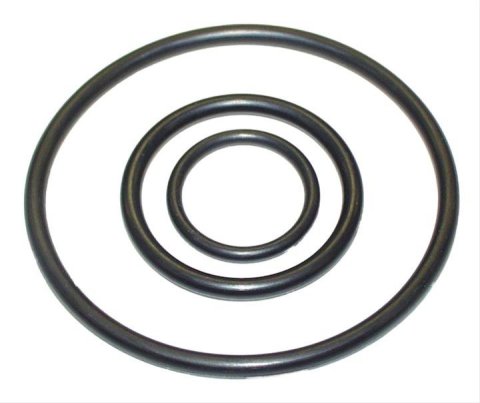 Crown Automotive Oil Filter Adapter Replacement O-Rings 33002970K O-Rings, Replacement, Silicone, Black, Jeep, Kit