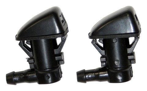 Crown Automotive Windshield Washer Nozzles for 2011-2018 GRAND CHEROKEE - 68260443K Nozzle, Stock, Black, Jeep, Pair