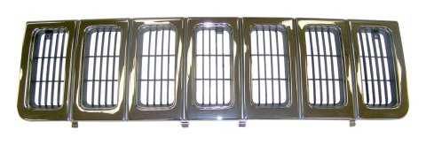 Crown Automotive Grilles for 1996-1998 GRAND CHEROKEE - 55055059 Grille, ABS Plastic, Chrome, Jeep, Each