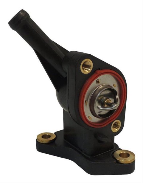 Crown Automotive Thermostat Housings for 2002-2005 LIBERTY, 2003-2006 WRANGLER - 53010552K Housing, Plastic, Black, Thermostat, Seal, Jeep, 2.4L, Each