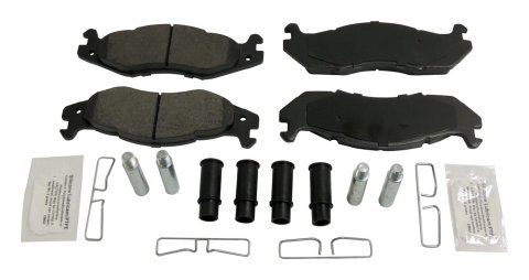 Crown Automotive Brake Pads 83501167MK Pad Master Kit, Left & Right, Front, Black, MetalHardware Included & Use Existing Hardware