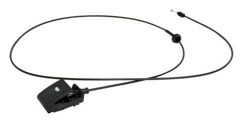 Crown Automotive Hood Release Cables 68032581AD Cable, Steel Cable, Black Handle, Dodge, Jeep, Each