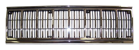 Crown Automotive Grilles for 1991-1996 CHEROKEE, 1991-1992 COMANCHE - 55034046 Grille, ABS Plastic, Black, Chrome Shell, Jeep, Each