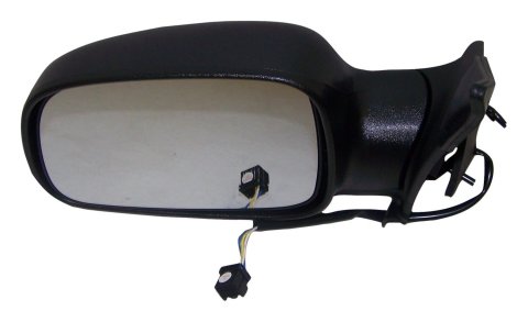 Crown Automotive Side View Mirrors for 1999-2004 GRAND CHEROKEE - 55155447AC Mirror, Replacement, Driver Side, Electric, Flat, Black Housing, Jeep, Each