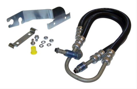 Crown Automotive Power Steering Hoses for 2004-2007 LIBERTY - 52128940AF Hose, High-pressure, Steel/Rubber, Black, Jeep, 3.7L, Each
