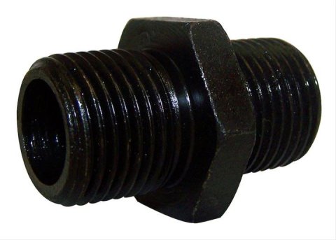 Crown Automotive Oil Filter Adapter Connectors 53007563AB Fitting, Connector, Steel, Black, Chrysler, Dodge, Jeep, Each