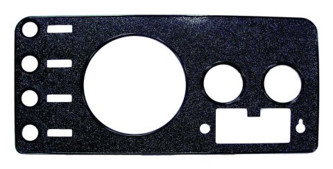 Crown Automotive Dash Overlays J5457117 Overlay Panel, Unlit, Plastic, Black, Radio Holes, Jeep, Each