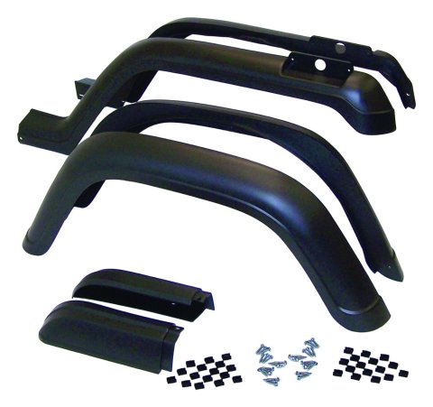 Crown Automotive Fender Flares for 1987-1995 WRANGLER - 5AHK-6 Flares, OE Style, Front and Rear, Black, Jeep, YJ, Kit