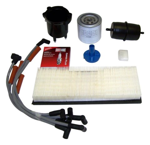 Crown Automotive Vehicle Maintenance Tune-Up Kits for 1987-1990 WRANGLER - TK-12 Spark Plugs, Tune-Up, Plug Wires, Air Filter, Distributor Cap and Rotor, Jeep, 2.5L, Kit