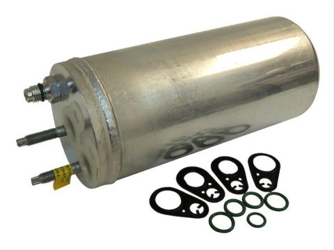 Crown Automotive Air Conditioning Driers and Accumulators 5189452AA Accumulator, Round, Vertical Mounting Style, Aluminum, Natural, Valve, Switch, Jeep, Kit