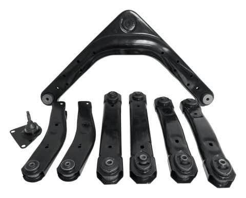 Crown Automotive Control Arms CAK2 Arm, Front/Rear, Stock Style, Steel, Black Painted, Jeep, Set of 7