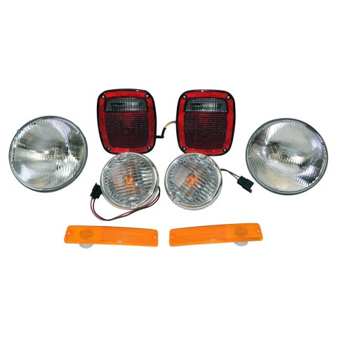 Crown Automotive - Headlight Assemblies for 1976-1980 CJ5, CJ7 LK2 Lamp Master Kit Select Jeep CJ-5 and CJ-7 Models