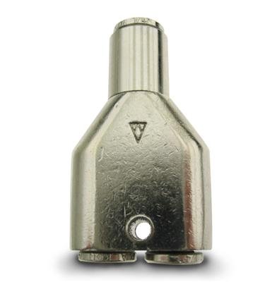 Air Lift Y-Fittings 21842 Fitting, Y Type, Steel, Nickel Plated, 1/4 in. Push To Connect, Each