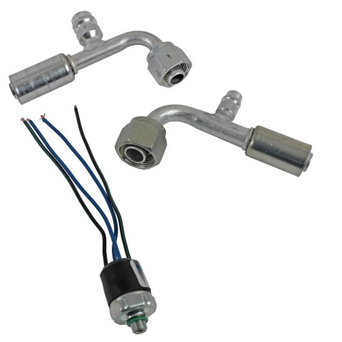 Vintage Air Trinary Switch Kits 110071 Conditioning Ports, Male A/C Switch, 90 Degree #8 and 90 Degree #10 Compressor Ports, Kit