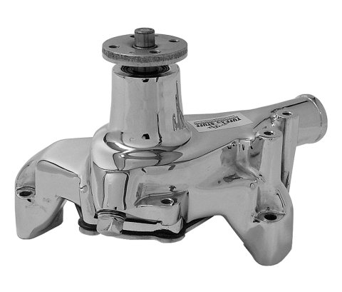 Tuff Stuff Performance Supercool Water Pumps 1448NA Pump, Mechanical, High-Volume, Aluminum, Smoothie, Chrome, Chevy, Small Block, Long Pump, Each
