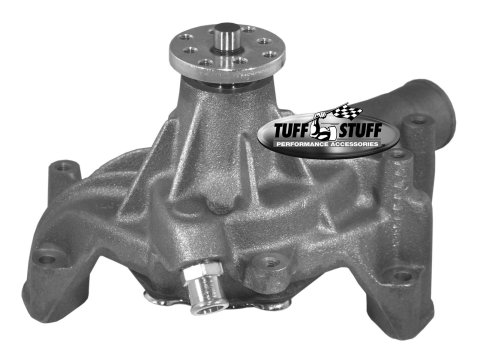 Tuff Stuff Performance Supercool Water Pumps 1449N Pump, Mechanical, High-Volume, Iron, Natural, Chevy, Small Block, Long Pump, Each