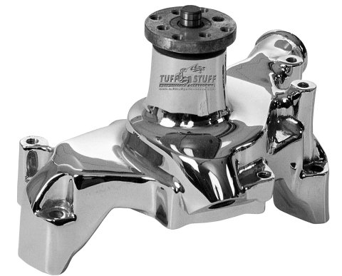 Tuff Stuff Performance Platinum Series Water Pumps 1511NB Pump, Mechanical, High-Volume, Aluminum, Polished, Chevy, Small Block, Long Pump, Each