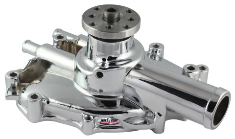 Tuff Stuff Performance Supercool Water Pumps 1625NG Pump Mechanical, High-Volume, Aluminum, Shorty Pump, Chrome, Ford, Mercury, Small Block, Each
