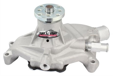 Tuff Stuff Performance Platinum Series Water Pumps 1635E Pump, Mechanical, Standard-Volume, Aluminum, Natural, Chevy, Small Block, Short Pump, Each
